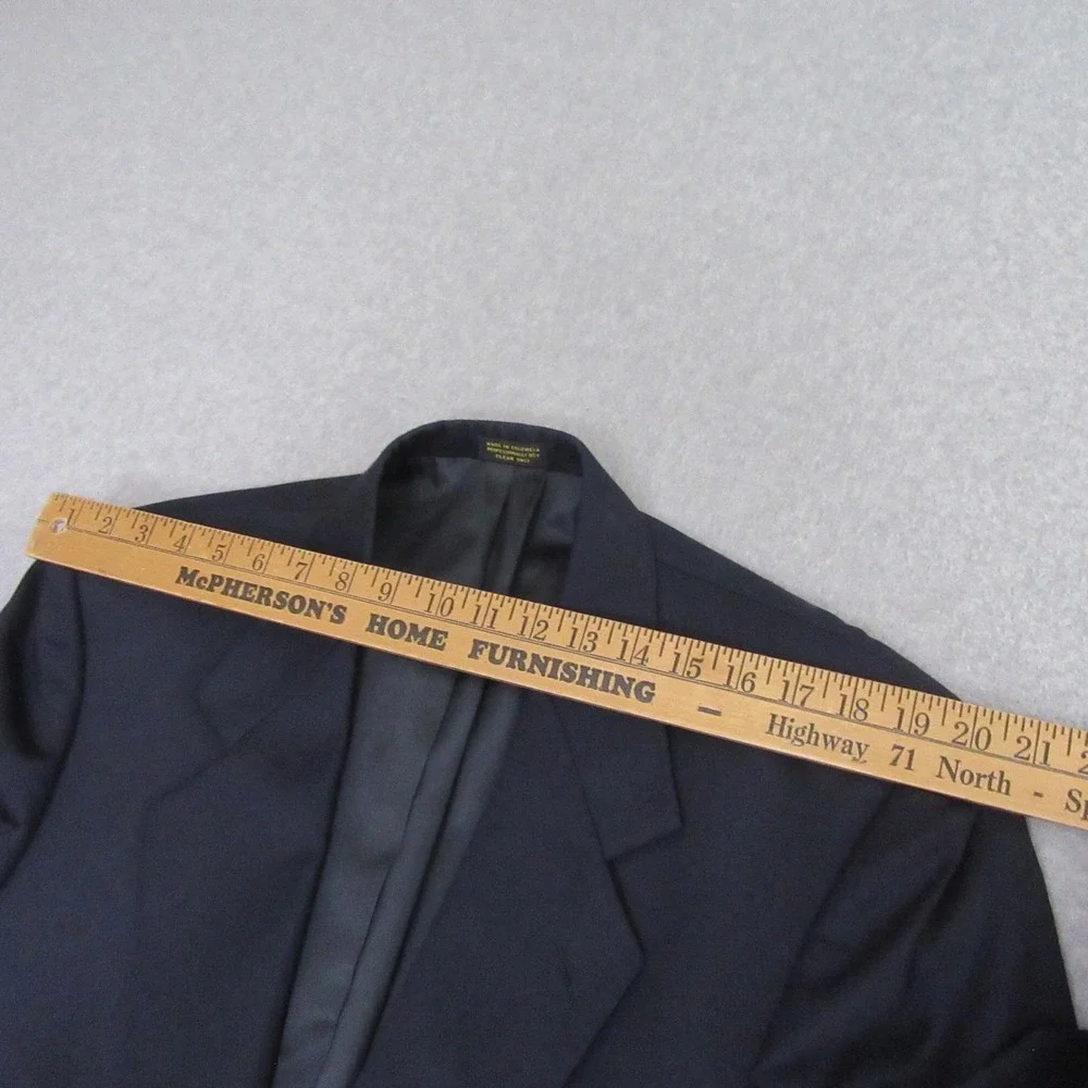 Oscar De La Renta Mens Classic Blue‎ Blazer 42S 100% Wool Sport Coat Ventless